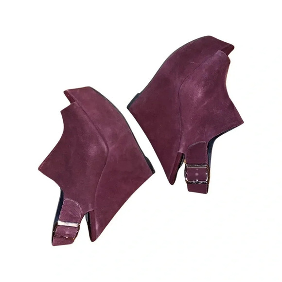 Steve Madden Wearme Platform Peep Toe Burgundy Sandals Size 6.5 - Picture 5 of 8